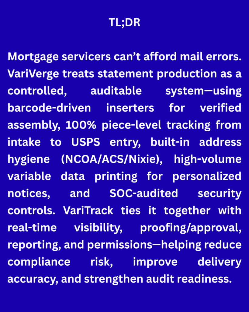 TLDR Outsourcing to professional print and mail services saves businesses time money and headaches related to compliance Providers utilize advanced technologies such as variable data printing 13 - VariVerge